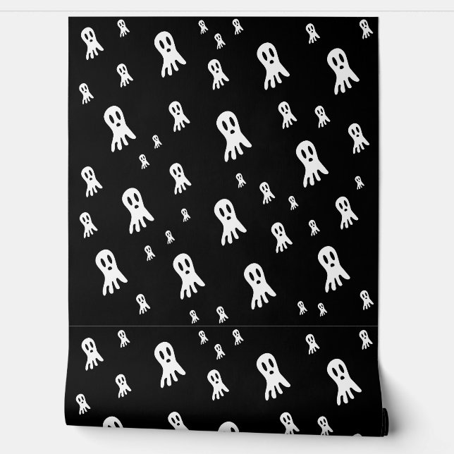 Dark Halloween Ghosts Behang (Afrollen)
