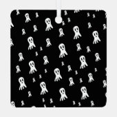 Dark Halloween Ghosts Metalen Ornament (Achterkant)