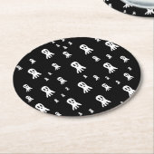 Dark Halloween Ghosts Ronde Kartonnen Onderzetter (Gebogen)