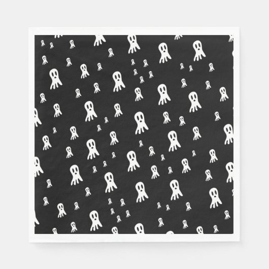 Dark Halloween Ghosts Servet (Voorkant)