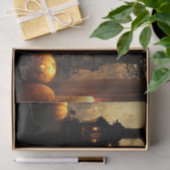 Dark Halloween Night Town Street Tissuepapier (Geschenk)