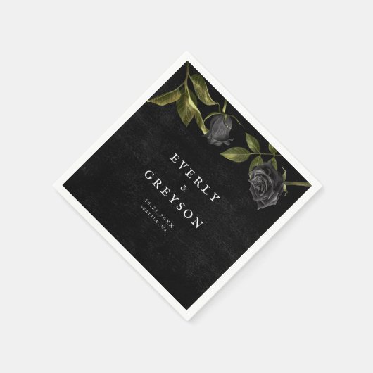 Dark Halloween Roos bruiloft Servet (Hoek)