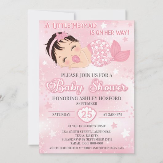 Dark Hazard Baby shower Invitation Kaart (Voorkant)