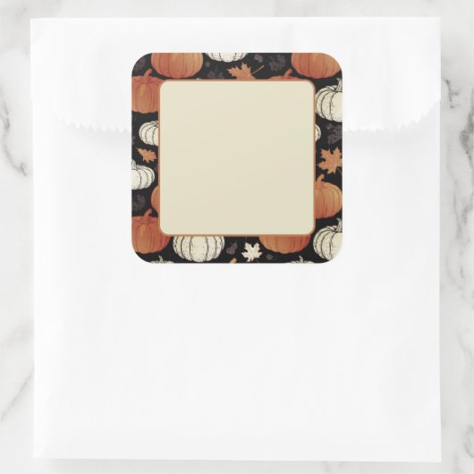 Dark Herfst Pumpkins Halloween Label Sticker (Tas)