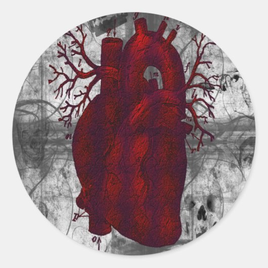 Dark Human Heart Sticker (Voorkant)