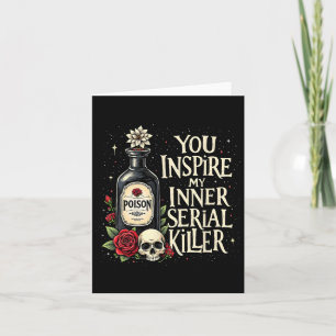 Dark Humor Poison Bottle Gothic Halloween Aestheti Kaart