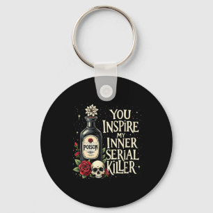 Dark Humor Poison Bottle Gothic Halloween Aestheti Sleutelhanger