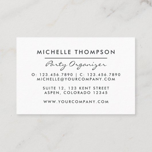 Dark Iridescent Balloons Event Industry Visitekaartje (Achterkant)