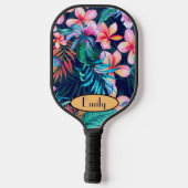 Dark Island Flowers Personalized Pickleball Paddle (Achterkant)
