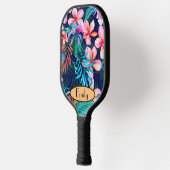 Dark Island Flowers Personalized Pickleball Paddle (Links)