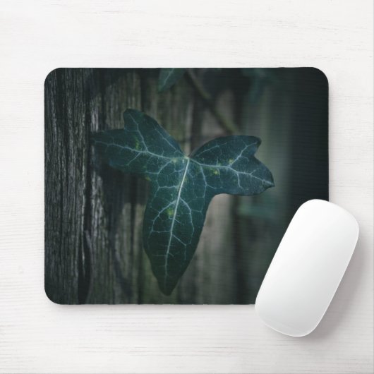 Dark Ivy Leaf Natuur Foto Muismat (Met muis)