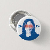 Dark Kamala Harris 2024 Ronde Button 3,2 Cm (Voorkant /achterkant)