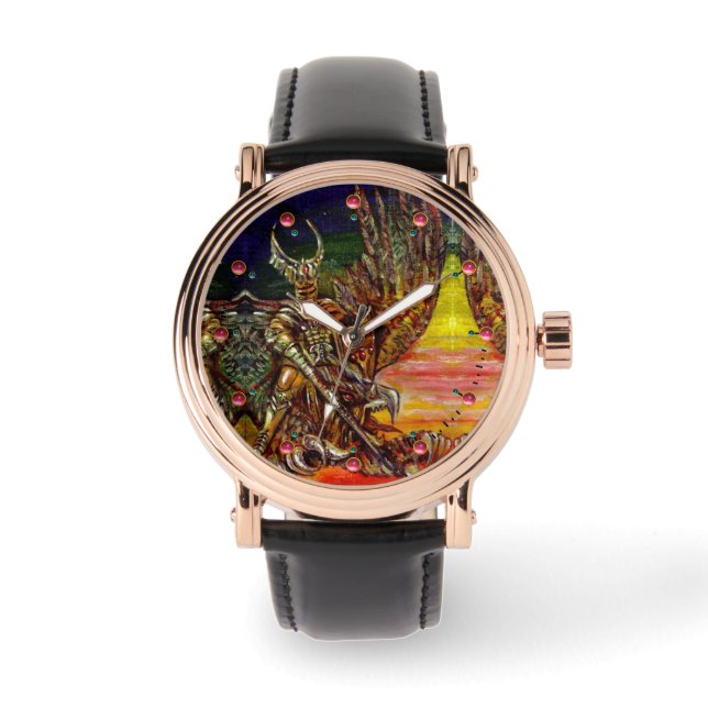 DARK KNIGHT en DRAGON Fantasy Watch Horloge (Voorkant)