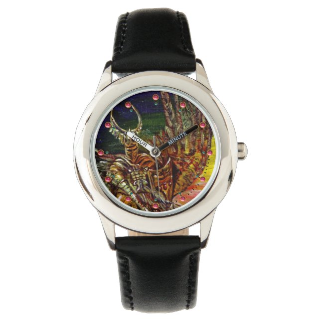 DARK KNIGHT en DRAGON Fantasy Watch Horloge (Voorkant)