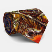 DARK KNIGHT MET DRAGON Fantasy Stropdas (Opgerold)