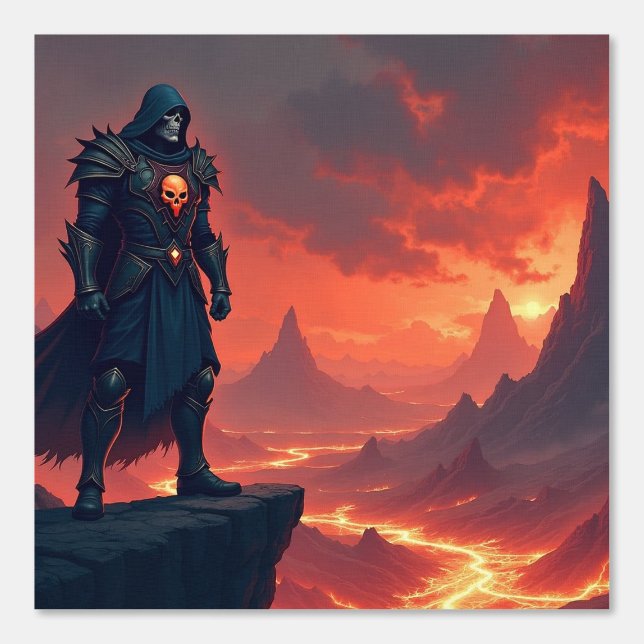 Dark Knight of Flame Behang (Voorkant)