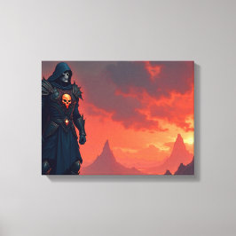 Dark Knight of Flame Canvas Afdruk