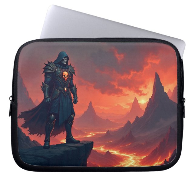 Dark Knight of Flame Laptop Sleeve (Voorkant)