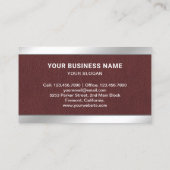 Dark Leather Laptop PC Computer Repair Technician Visitekaartje (Achterkant)