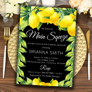 Dark Lemon Bridal Douche invitation principale pre