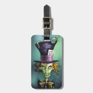 Dark Mad Hatter uit Alice in Wonderland Bagagelabel