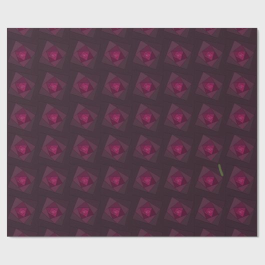 Dark Magenta Modern Geometric Layered Pattern Cadeaupapier (Vlak)