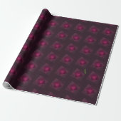 Dark Magenta Modern Geometric Layered Pattern Cadeaupapier (Uitgerold)