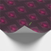 Dark Magenta Modern Geometric Layered Pattern Cadeaupapier (Hoek)