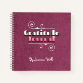 Dark Magenta Nom personnalisé Gratitude Journal (Devant)