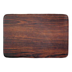 Dark Mahogany wood grain   bruin houten patroon Badmat