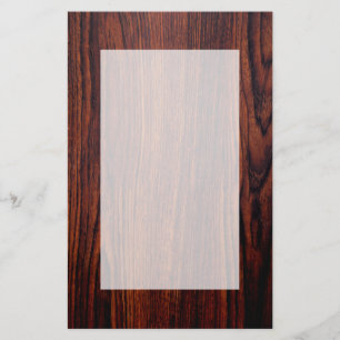 Dark Mahogany wood grain bruin houten patroon Briefpapier