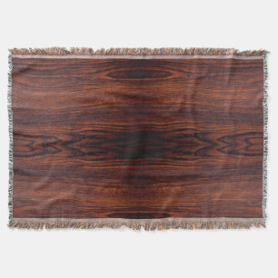 Dark Mahogany wood grain   bruin houten patroon Deken