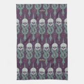 Dark Mark Geometric Icon Pattern Theedoek (Verticaal)