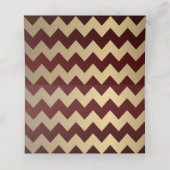 Dark Maroon en Gold Chevron en Confetti Stippen 2 (Binnenkant ongevouwen)