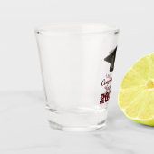 Dark Maroon Gray Afstuderen College Shot Glas (Links)