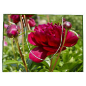 Dark Maroon velvet peonies Groot Cadeauzakje (Achterkant)