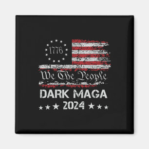 Dark Mega Trump 2024 Amerikaanse vlag President C Magneet