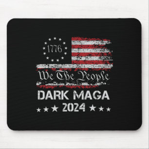 Dark Mega Trump 2024 Amerikaanse vlag  President C Muismat