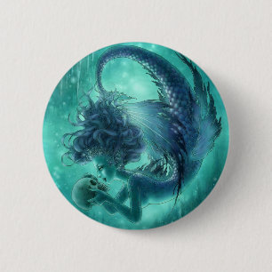 Dark Mermaid Button - Geheime Kisses