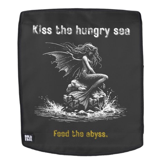 Dark Mermaid Siren Rugtassen (Verwijderbaar gezicht)