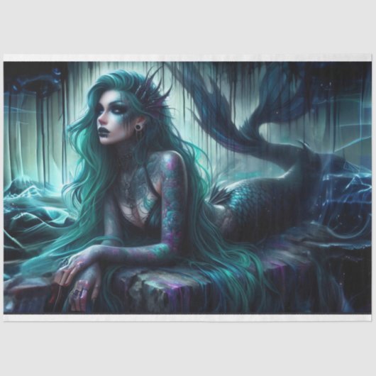 Dark Mermaid Tissue Paper Tissuepapier (Voorkant)