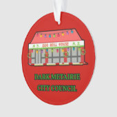 Dark Metairie Kerstversier Ornament (voorkant)