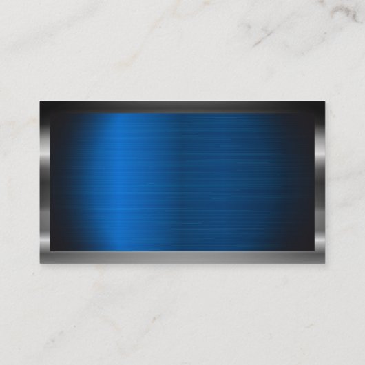 Dark Metallic Lijst | Blauw Metallic | QR-code Visitekaartje (Achterkant)