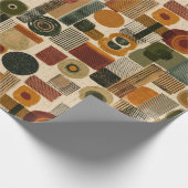 Dark Mid Century Geometric Pattern (2) Cadeaupapier (Hoek)