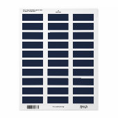 Dark Midnight Blue Address Labels (Full Sheet)