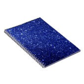Dark Midnight Blue Glitter Notitieboek (Rechterzijde)