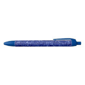 Dark Midnight Blue Glitter Zwarte Inkt Pen (Bovenkant)
