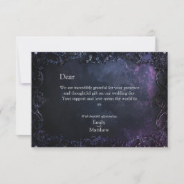 Dark Midnight Gothic Elegance Bedankkaart