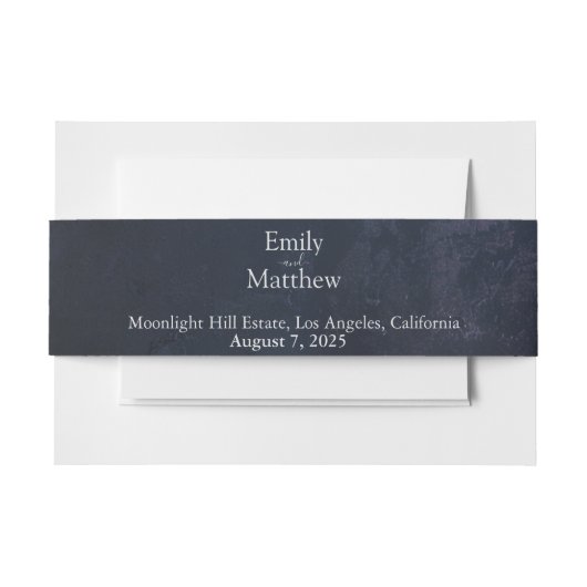 Dark Midnight Gothic Elegance Uitnodigingen Wikkel (Voorkant Voorbeeld)