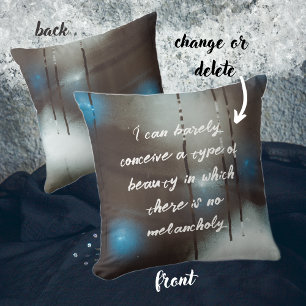 Dark Misted Steamy Window met kerstballen Kussen